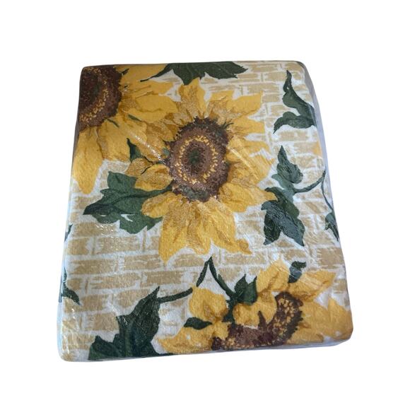 Vintage Beacon  Full / Twin Size Sunflower Fashion Print New Blanket - Picture 8 of 10